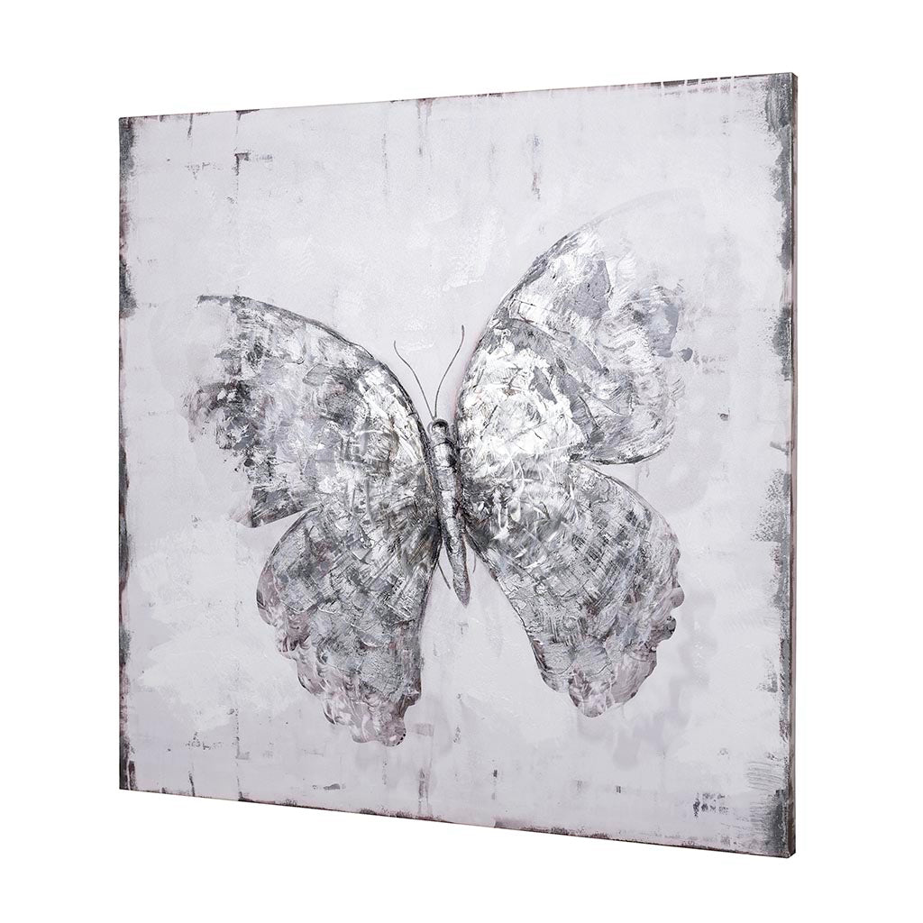 Flutter Black and White Mixed-Media Wall Art - 4DWA0116